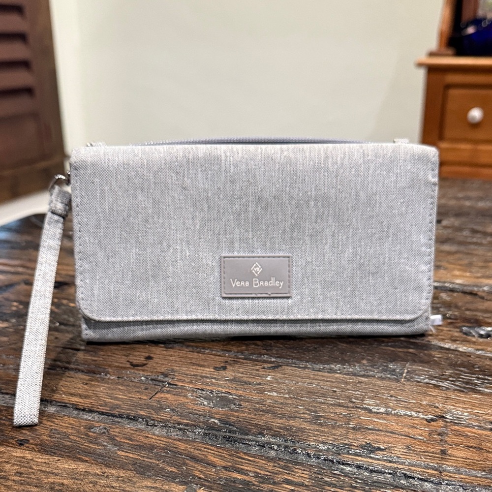 Vera Bradley Light Gray Wristlet